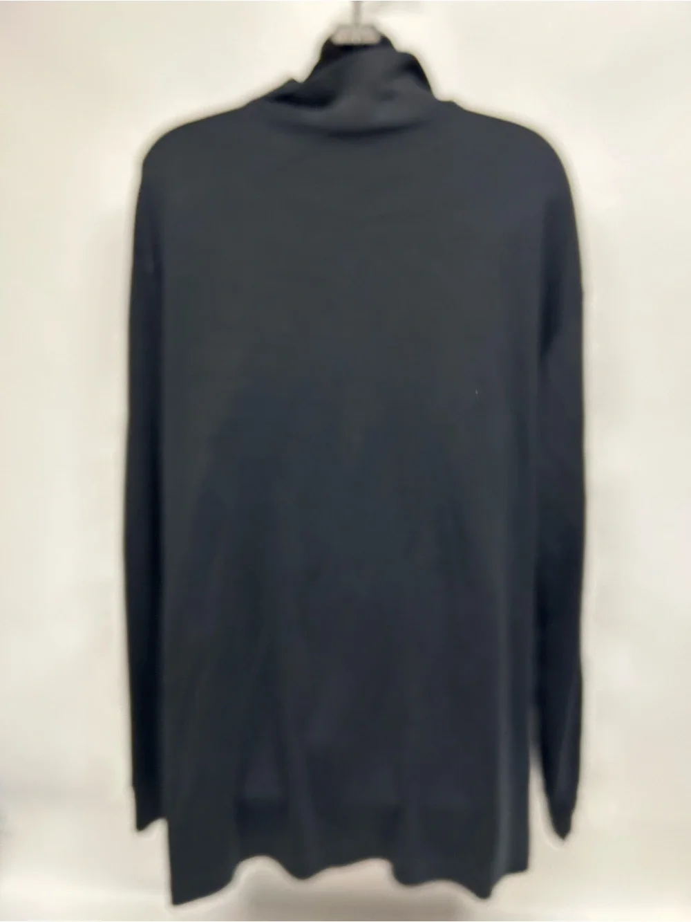 Polo Long-Sleeve Cotton Polo Shirt - Black large tall